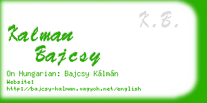 kalman bajcsy business card