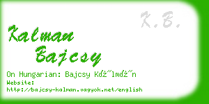 kalman bajcsy business card